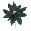 Forest Green Poinsettia Stem (Set of 2) - 4 of 4