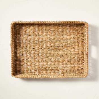 Natural Woven Rectangular Tray with Handles - Hearth & Hand™ with Magnolia