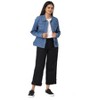 da-sh Women's Medium Wash Denim Jean Jacket - 2 of 4