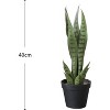Acekool Artificial Snake Plant with Pot, Realistic Faux Sansevieria, Lush Indoor Outdoor Greenery for Home, Office, Patio, or Garden Decor - 2 of 4