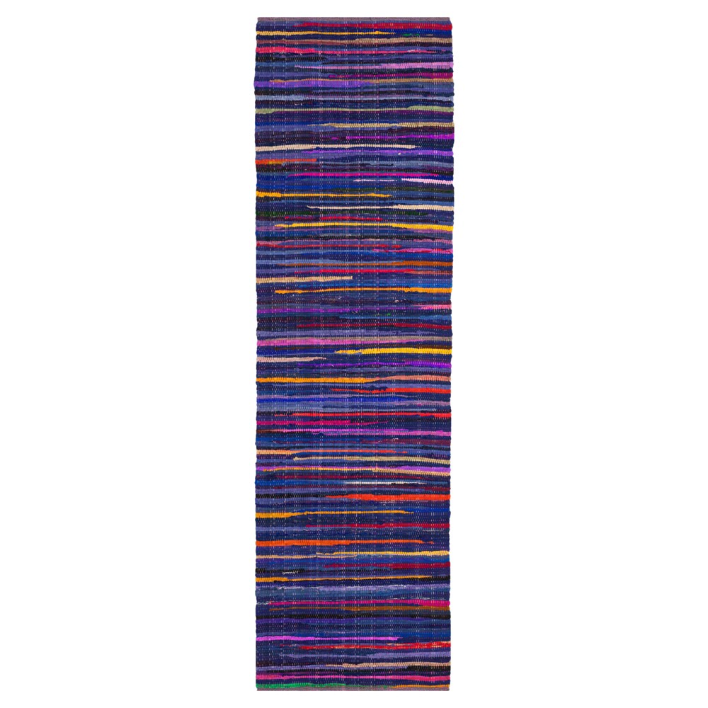 Blue Spacedye Design Woven Runner 2'3inx8'