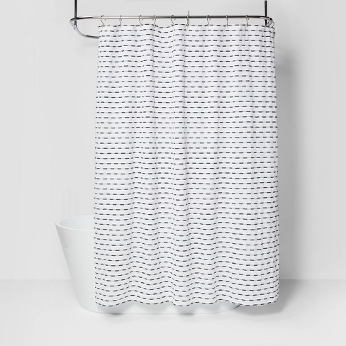 black and white shower curtain