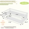 ALEXOUN Floor Bed with Fence & Door - Kids Bed Montessori Frame - Easy Assembly, No Spring Box Needed - for Playroom Bedroom - 3 of 4