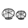 Sagebrook Home Set of 2 Decorative Orb Candle Holders - Contemporary Round Orb Shaped Votive Candle Tea Light - 2 of 4