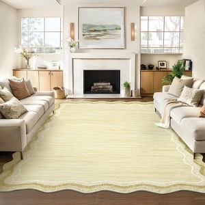 coucheta Area Rug for Living Room Modern Abstract Machine Washable Accent Carpet Non-Slip Low Pile Stain-Resistant No-Shedding - 1 of 4