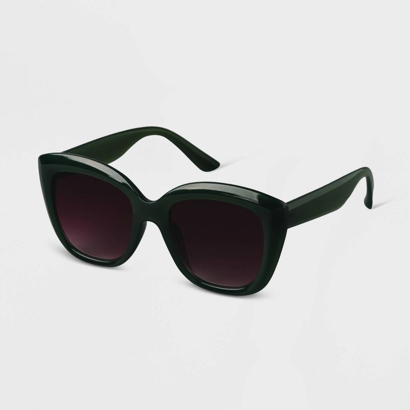 Women&#39;s Oversized Cateye Sunglasses - A New Day&#8482; Green, 2 of 3