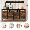 63"W  TV Stand with 10 Fabric Drawers for 65-75 Inches TV,  Entertainment Center TV Console Table with LED Lights & Power Outlets & Shelves - 4 of 4