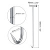 Unique Bargains Galvanized Iron T Handle Meat Hooks for Butcher Shop Restaurant - 2 of 4