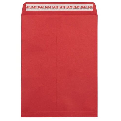 JAM Red 9" x 12" Open End Catalog Peel and Seal Envelopes, 25 Per Pack - image 1 of 1