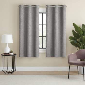 Set Of 2 Bensen 100% Blackout Grommet Top Curtain Panel - Exclusive Home :  Target