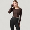 Anna-Kaci Active Women's Long Sleeve Cropped Button Front Top with Fitted Stretch Design - 3 of 4