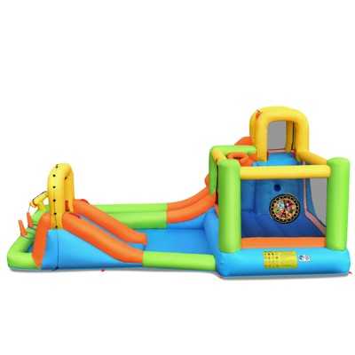 Infans Inflatable Water Slide Park Bounce House Climbing Wall Without Blower