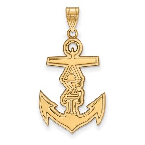 Black Bow Jewelry 14k Yellow Gold Plated Sterling Silver Alpha Sigma Tau Greek Life Medium Pendant - 1 of 3
