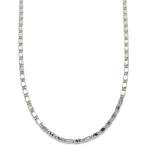 RMZ GOLD NYC RHODIUM FILLED HIGH POLISH FINSH BASIC NECKLACE, RHODIUM TONE - 1 of 4