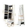 Garvee Swivel Jewelry Armoire with Full Length Mirror, Jewelry Armoire with Led,Lockable, Easy Assembly(White) - 2 of 4