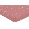 Sweet Jojo Designs Girl Baby Fitted Mini Crib Sheet Diamond Tuft Mauve Pink Ivory Off White - 2 of 4