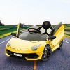 Kids Electric Car 12V with Remote Control, LED Lights & Music, Licensed Lamborghini Battery Ride-On Toy for Boys & Girls, Smooth Start Design - 2 of 4
