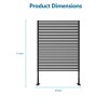 Metal Privacy Screen 47x71 Inch Outdoor Freestanding Rust-Resistant Fence Panels for Balcony, Yard, Garden, Patio, Brown - 2 of 4
