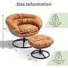 DYHOME Swivel Accent Chair with Ottoman Set, Modern Reading Chair Upholstered Armchair with Footrest - 2 of 4