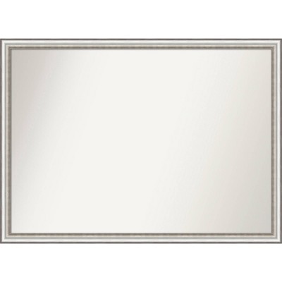 41" x 30" Non-Beveled Salon Silver Narrow Wall Mirror - Amanti Art