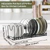 SEVOBAL Pot Rack Expandable Pan Organizer Lid Holder 10 Adjustable Compartment Kitchen Cabinet Cookware Baking Frying Rack, Black, 12.29"*8.19"*2.73" - 3 of 4