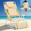 Karl Home Yellow Aluminum Folding Beach Chair(Set of 1) - 2 of 4