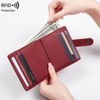 BEAFUP RFID Blocking Women's Wallet - PU Leather Slim Card Holder with 14 Card Slots & 1 Bill Compartment for Travel, Daily Use - 4 of 4