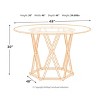 Signature Design by Ashley Madanere Round Dining Room Table Chrome: 4-Seat Glass Top, Pedestal Base, 47" Width - image 3 of 3