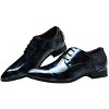 Santimon Men's Floral Printed Patent Leather Lace-Up Dress Oxford Shoes - 4 of 4