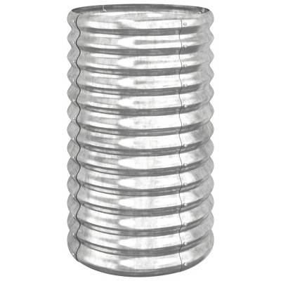 vidaXL Garden Planter Powder-coated Steel 15.7"x15.7"x26.8" Silver