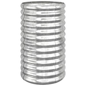 vidaXL Garden Planter Powder-coated Steel 15.7"x15.7"x26.8" Silver - 1 of 1
