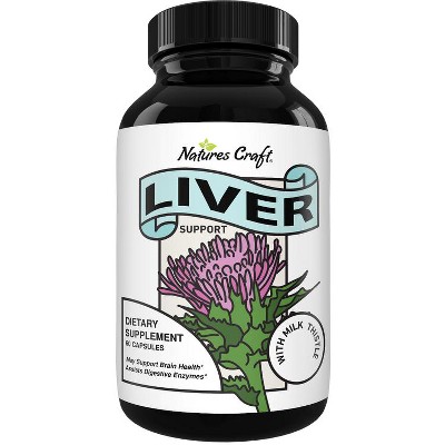 Natural Liver Support Supplement, Cleanse Liver, Detox and Support Gut Health, Nature's Craft, 60ct
