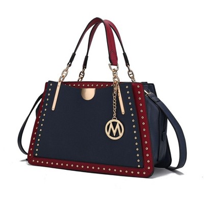 MKF Collection Aubrey Color Block Women's Satchel Bag by Mia K