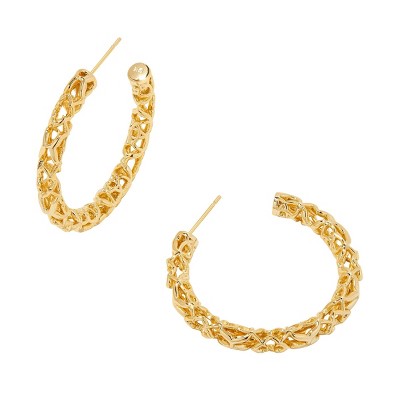 Kendra Scott Maeve 14k Gold Over Brass Hoop Earrings - Gold : Target