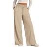 Coolmee Womens Wide Leg Sweatpants Drawstring High Waisted Athletic Joggers Casual Palazzo Pants with Pockets - 2 of 4