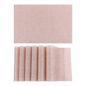 REGALWOVEN PVC Indoor Outdoor Washable Kitchen Placemats 18 x 12 Inch 6 Pcs - 1 of 4