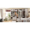 FUFU&GAGA Modern Simple Wardrobe Frosted Glass Door Combination Clothes Storage Cabinet White - 4 of 4