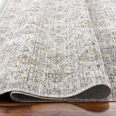 Margaret 7'10" x 10' Gray and Taupe Washable Synthetic Area Rug