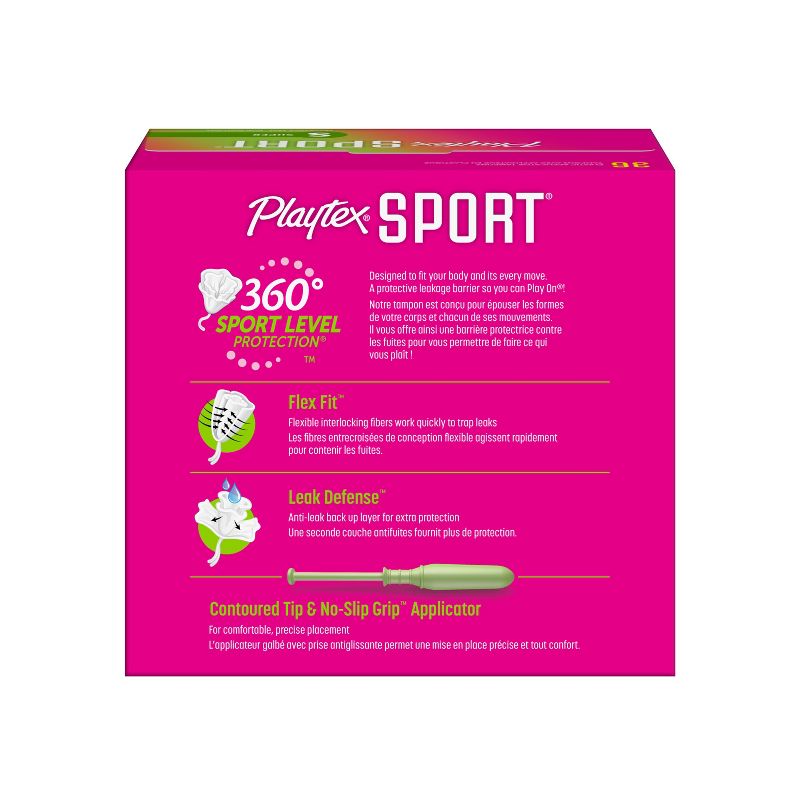 Playtex Sports Plastic Tampons Unscented Regular Absorbency, 3 of 11