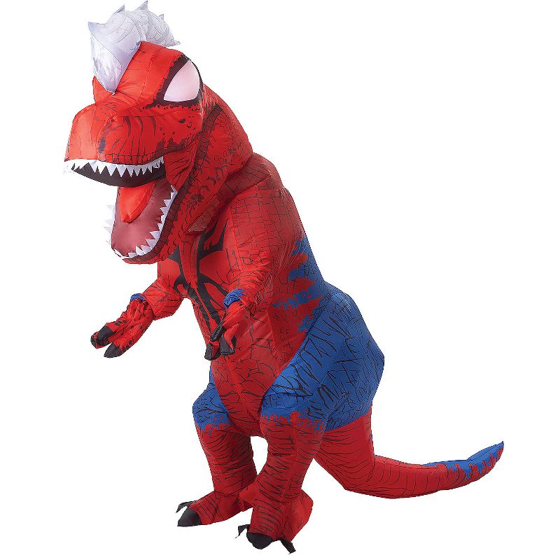 Jazwares Adult Spider-Rex Inflatable Costume - Size Large - Red, 1 of 2