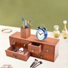YIYIBYUS 6-Drawer Storage Cabinet, Retro Desktop Organizer Cabinet, Brown - 3 of 4