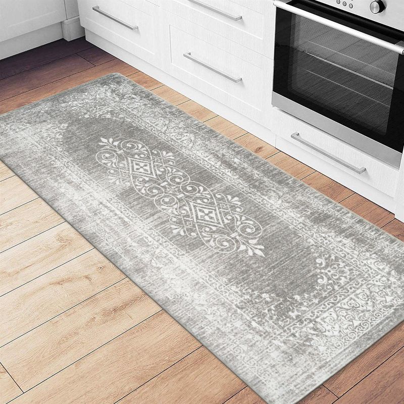 World Rug Gallery Distressed Traditional Vintage Design Anti Fatigue Standing Mat, 2 of 11
