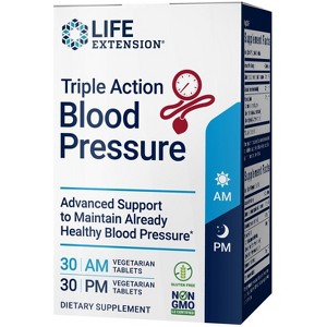 Triple Action Blood Pressure by Life Extension  -  60 Veg Tablet - 1 of 3