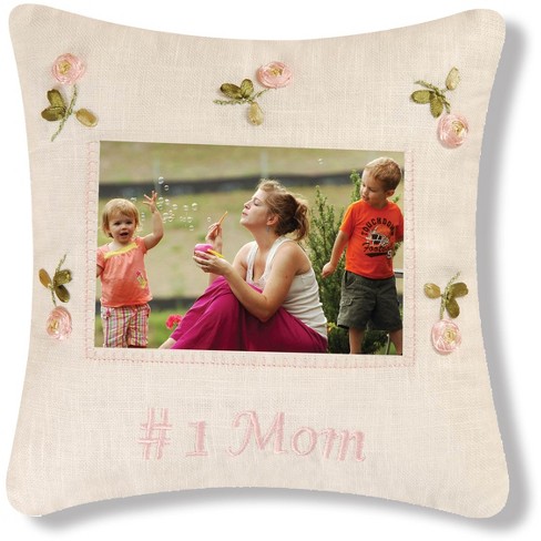 C&F Home 10 x 10 Number 1 Mom Embroidered Picture Pillow