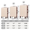 KTMBDW  Luggage 3 Piece Set Suitcase Spinner Hardshell Lightweight Durable with Combination Lock - 20"/24"/28" - 4 of 4