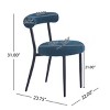Modern Dining Chair Set of 2 with Curved Backrest and Metal Frame,Minimalist Upholstered Seat for Dining Room Kitchen-Baofuwish - 4 of 4