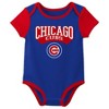 MLB Chicago Cubs Infant Boys' 3pk White Bodysuit - 4 of 4