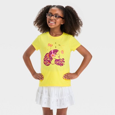 Girls' Short Sleeve 'Music Girl' Graphic T-Shirt - Cat & Jack™ Yellow