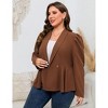 Clearlove Women Casual Blazer Open Front Long Sleeve Work Office Cardigan Jackets - 4 of 4