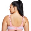 Glamorise Womens High Impact Wonderwire Sports Underwire Bra 9066 Pink Blush Print - 2 of 4